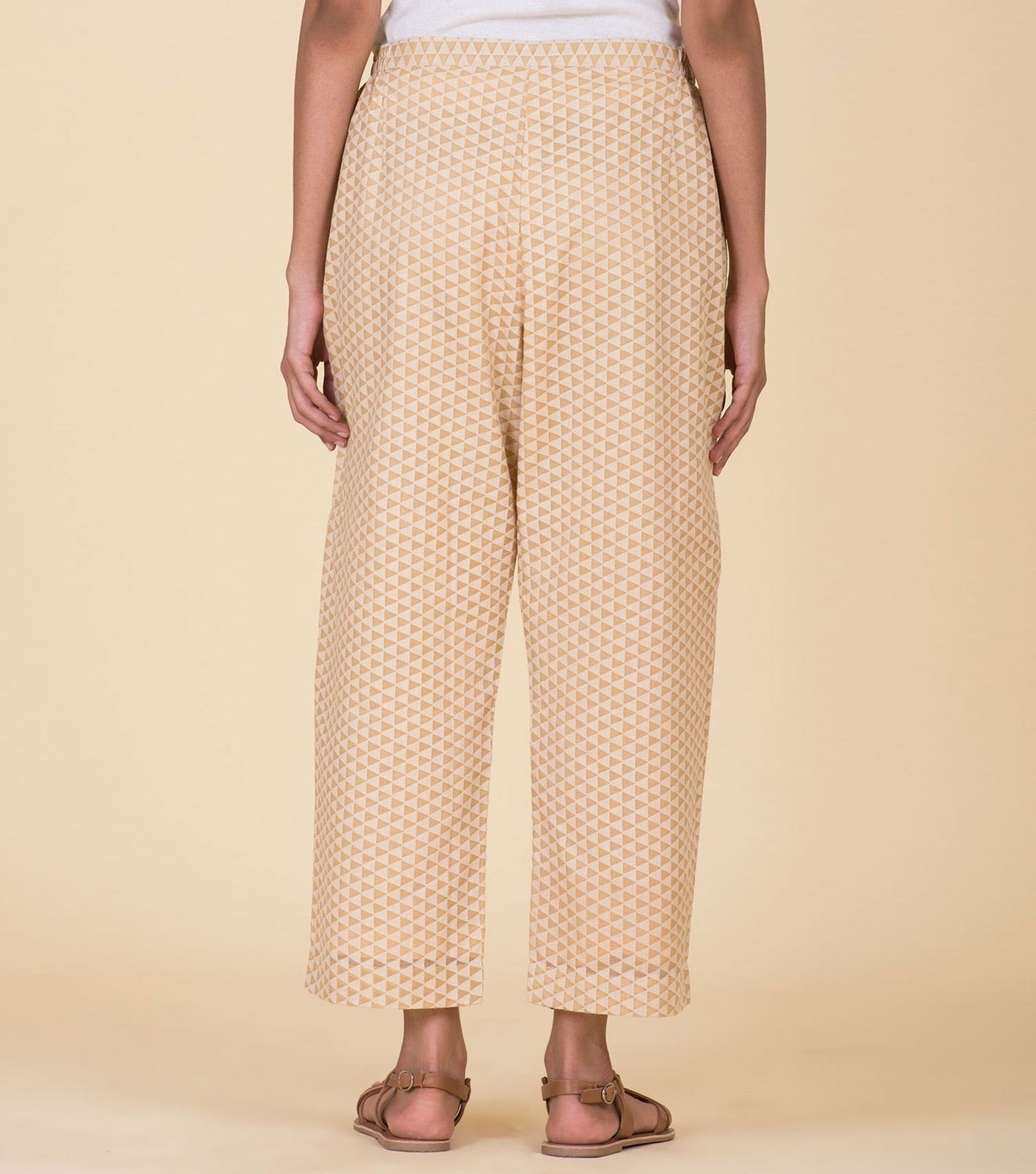 Beige cotton pant