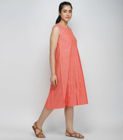 Orange Mangalgiri Cotton Dress