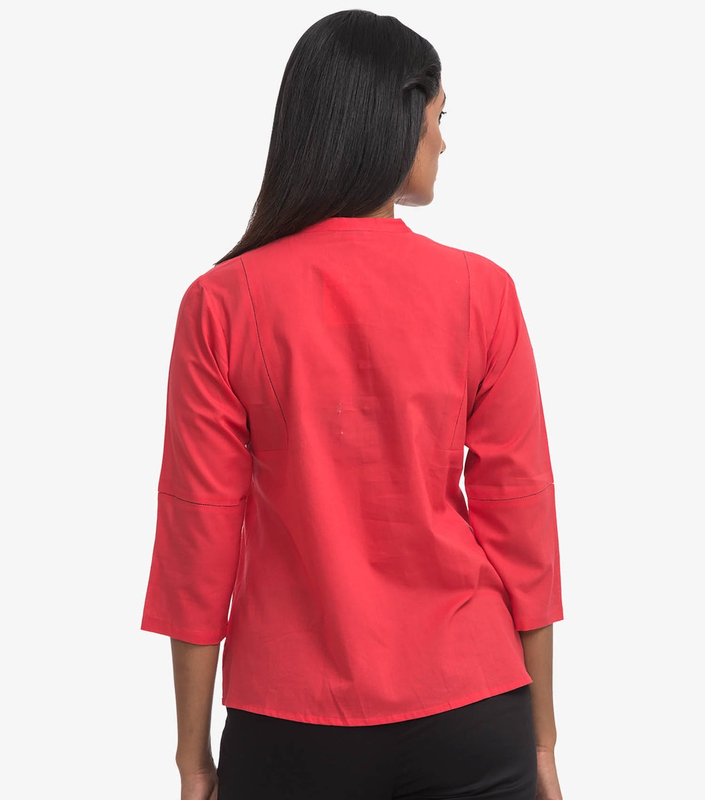 Coral cotton solid top