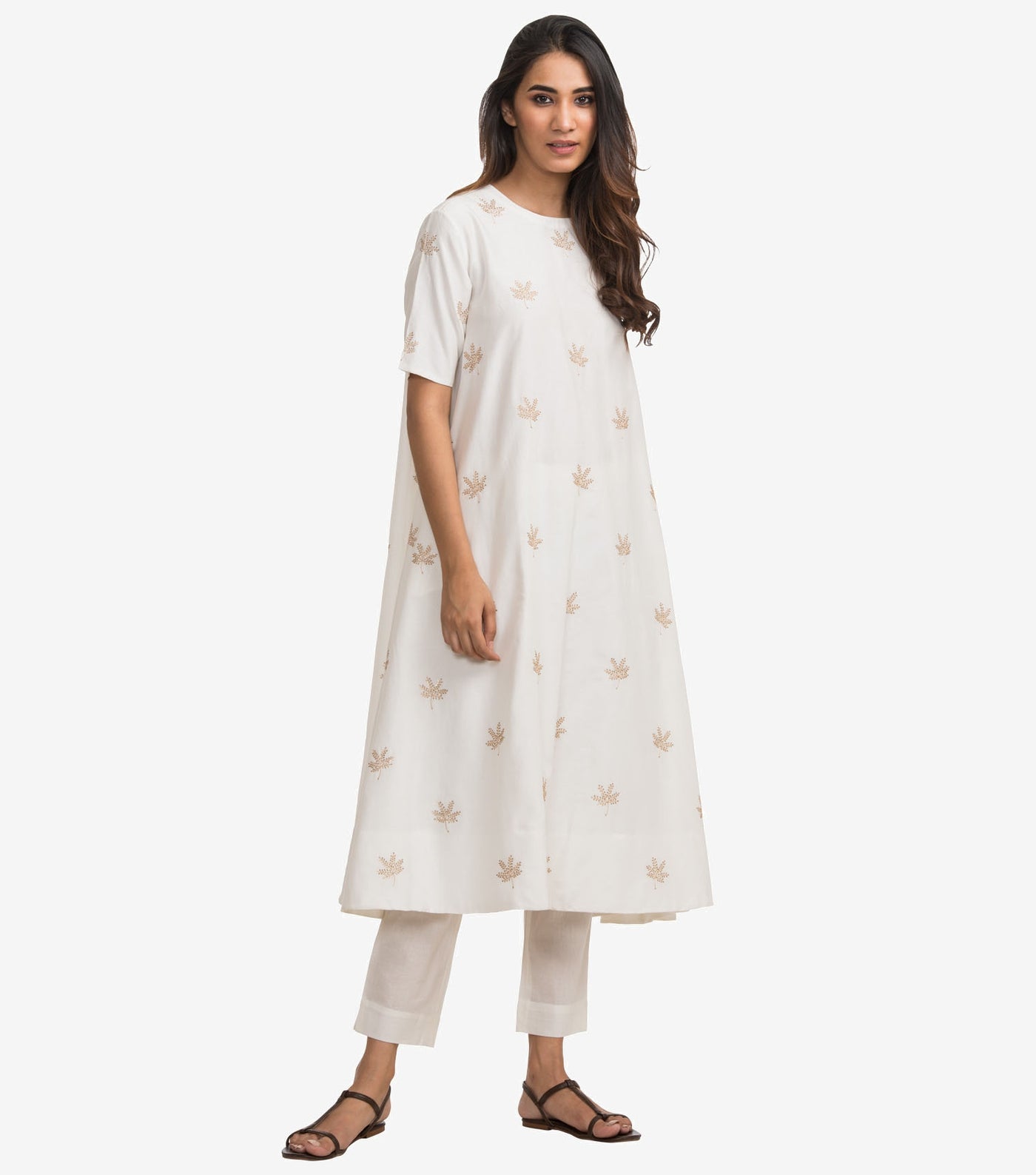 Ivory Cotton Kurta & Pants Set