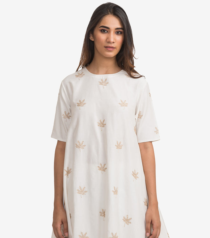 Ivory Cotton Kurta & Pants Set