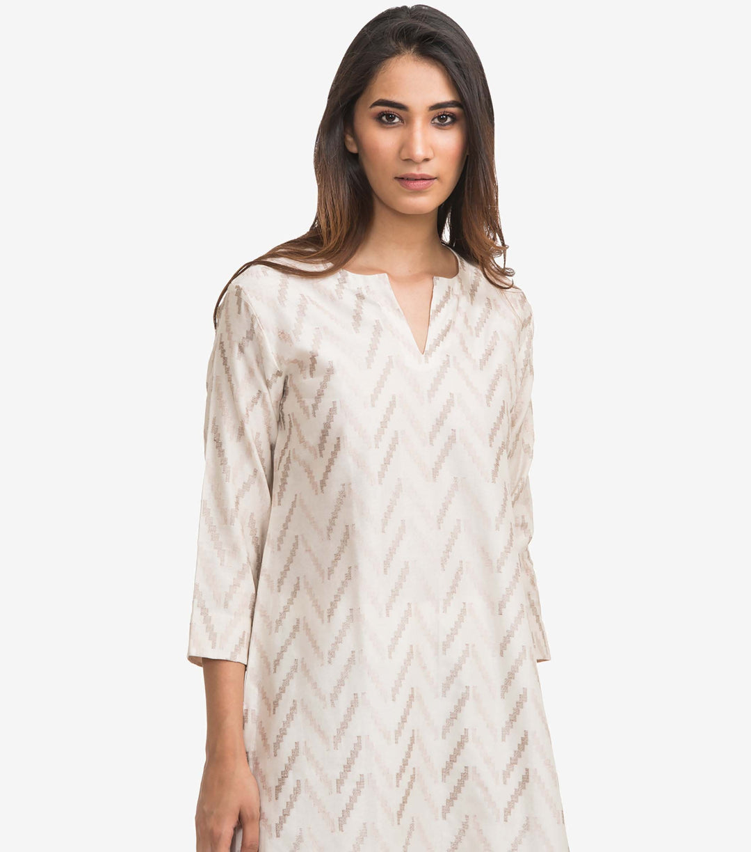 Ivory Cotton Silk Kurta & Cotton Pants Set