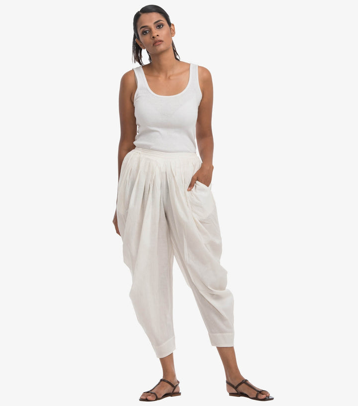 White cotton dhoti pant