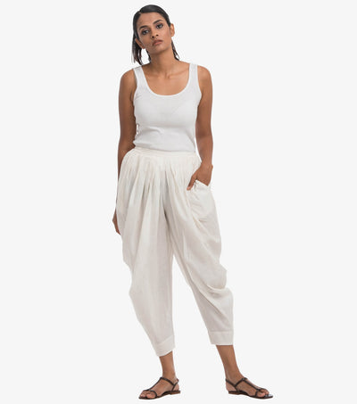 White cotton dhoti pant