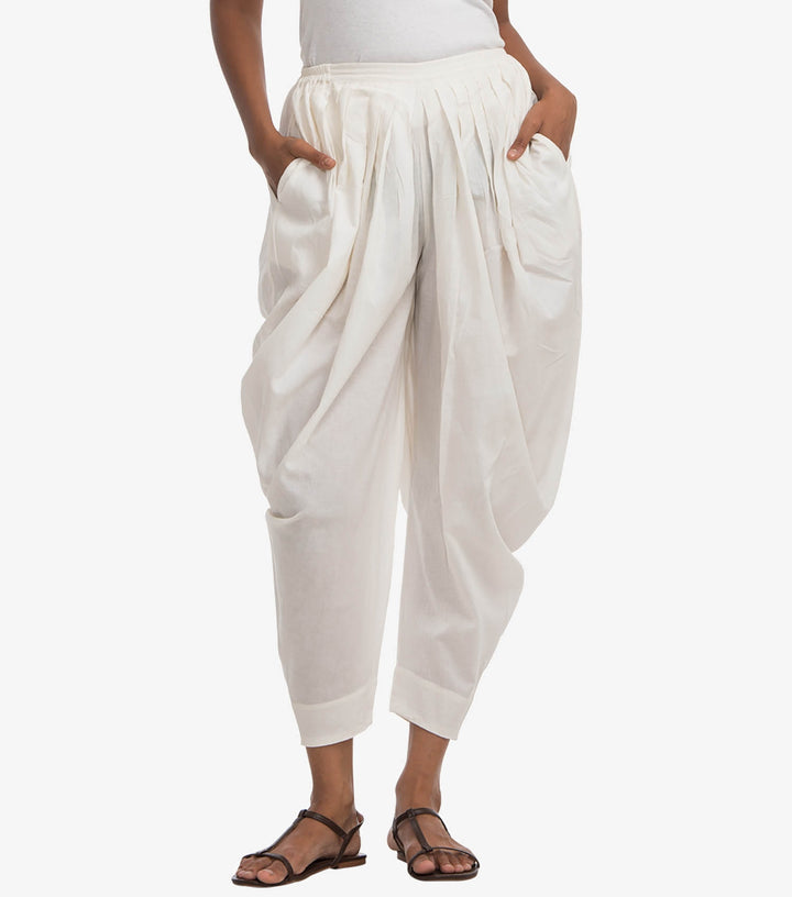 White cotton dhoti pant