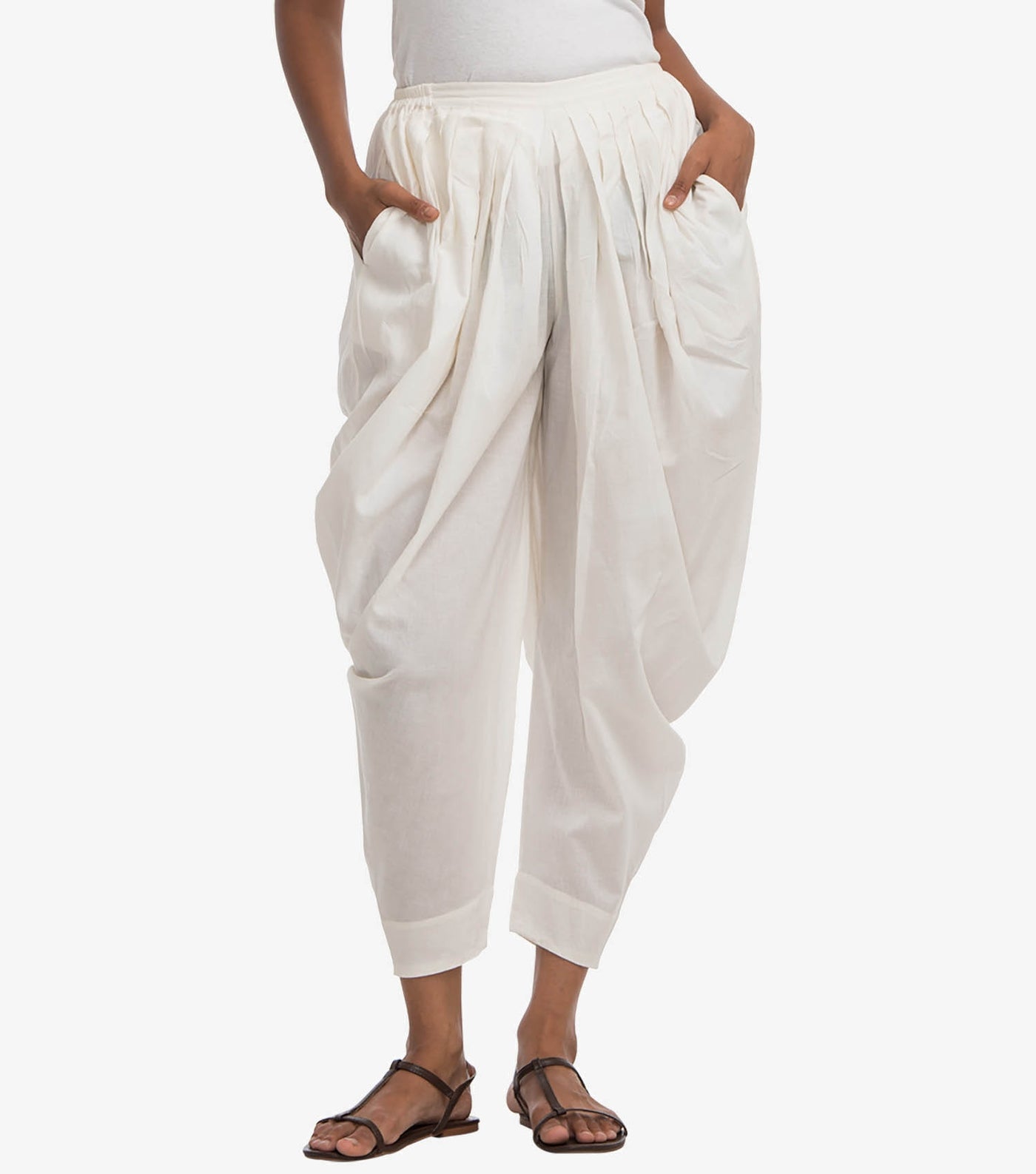 White cotton dhoti pant