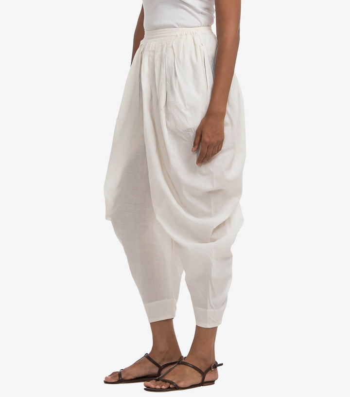 White cotton dhoti pant