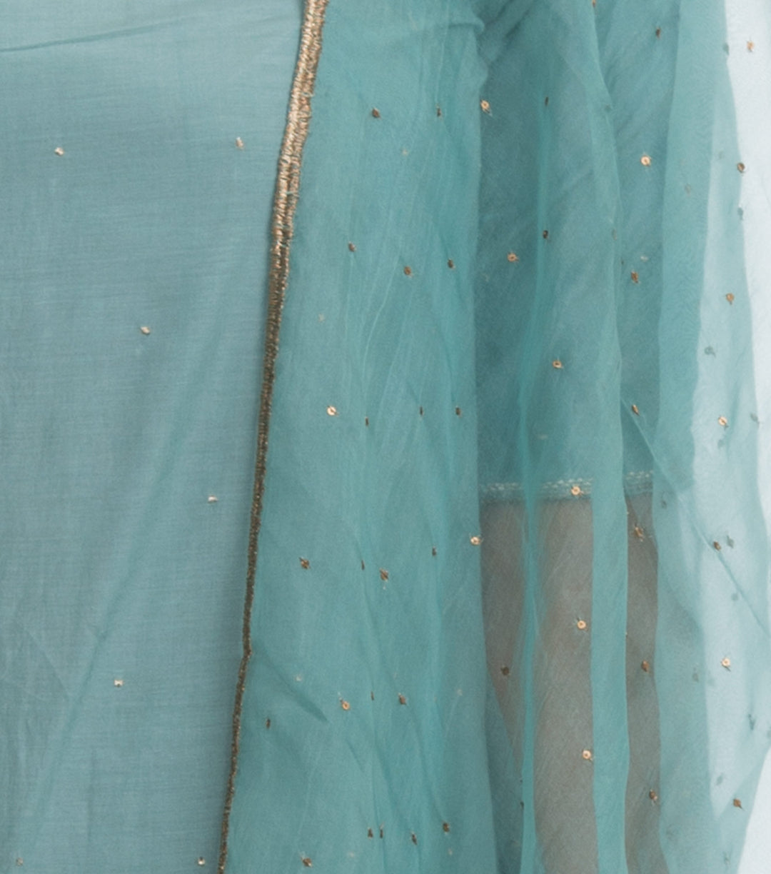 Sky Blue cotton kurta & gharara set