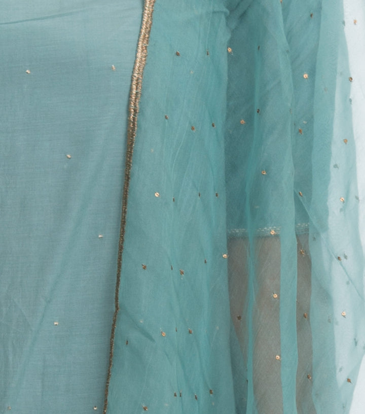 Sky Blue cotton kurta & gharara set