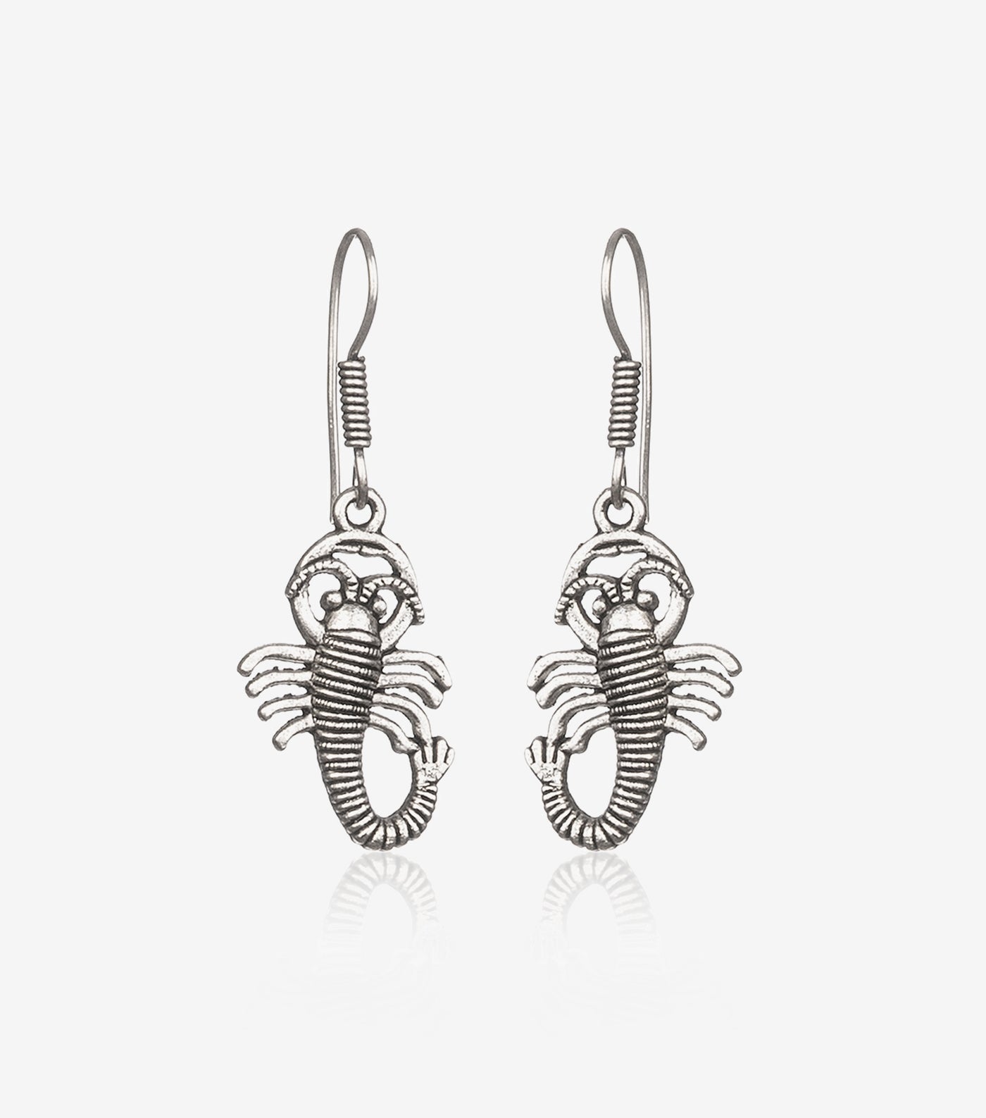 Tribal silver earrings